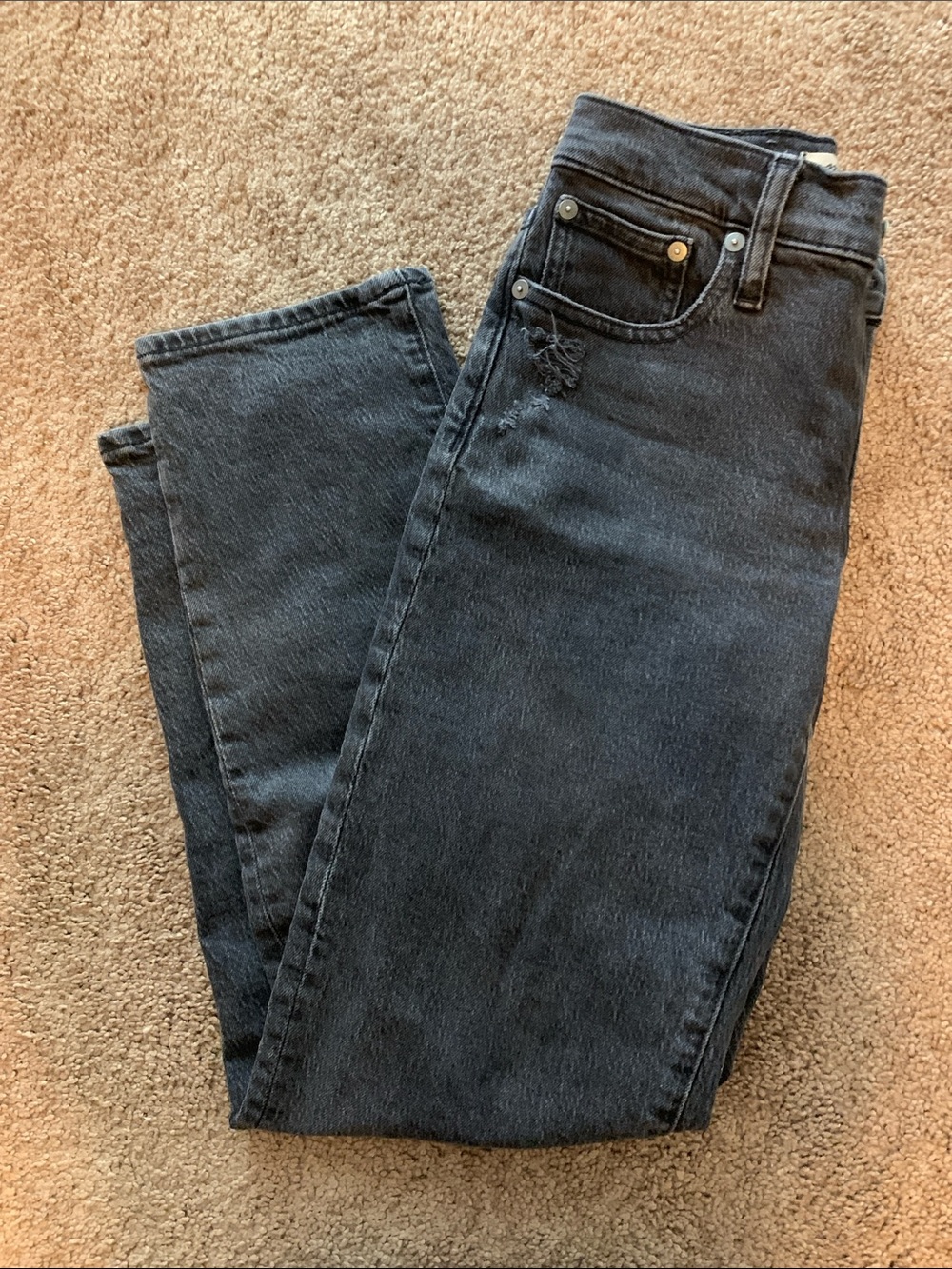 Madewell Washed Black Vintage Straight Leg Jeans